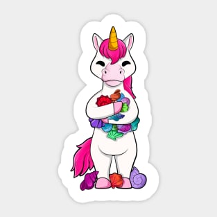 Shell collecting unicorn Sticker